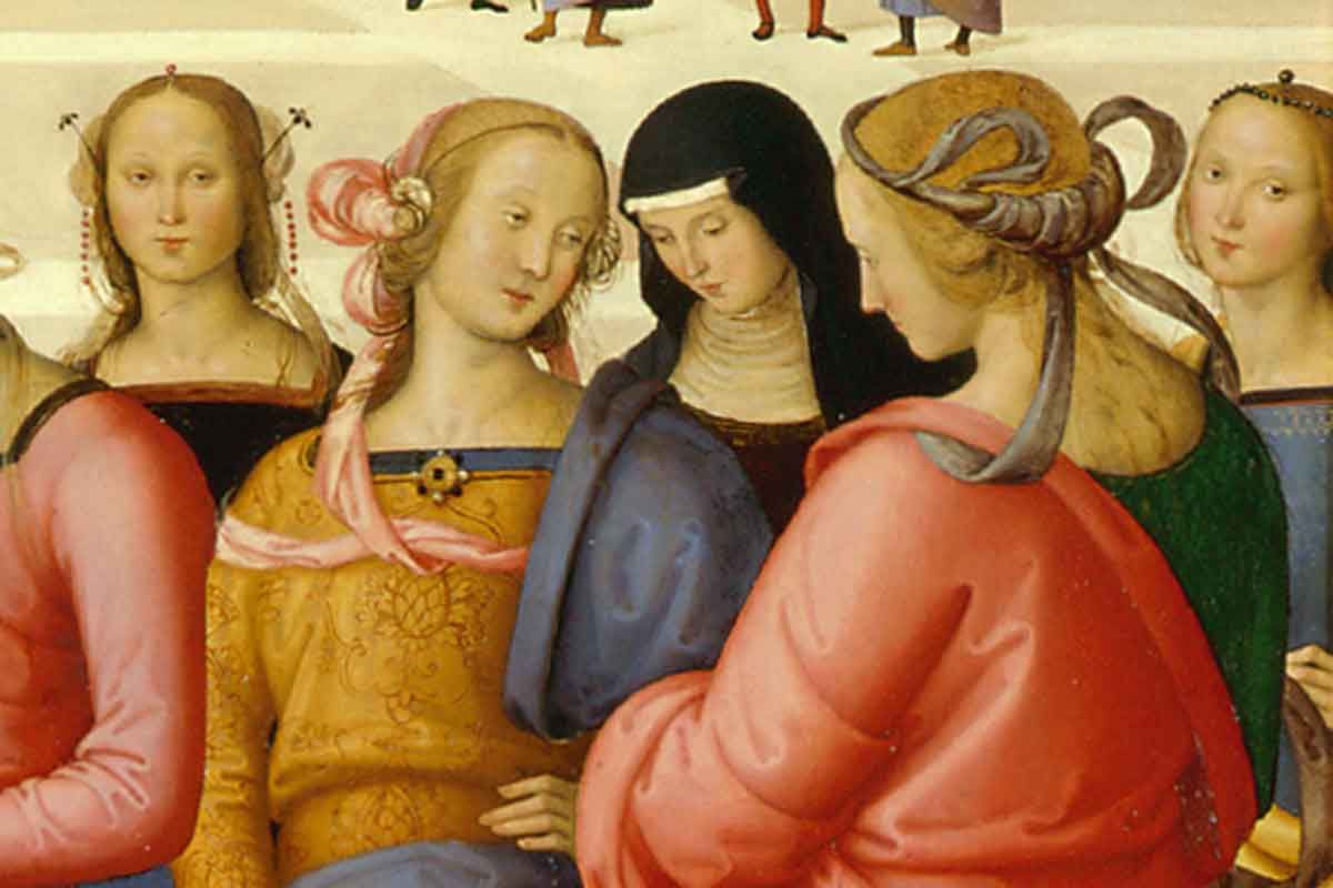 Perugino, "Lo sposalizio della Vergine", dettaglio