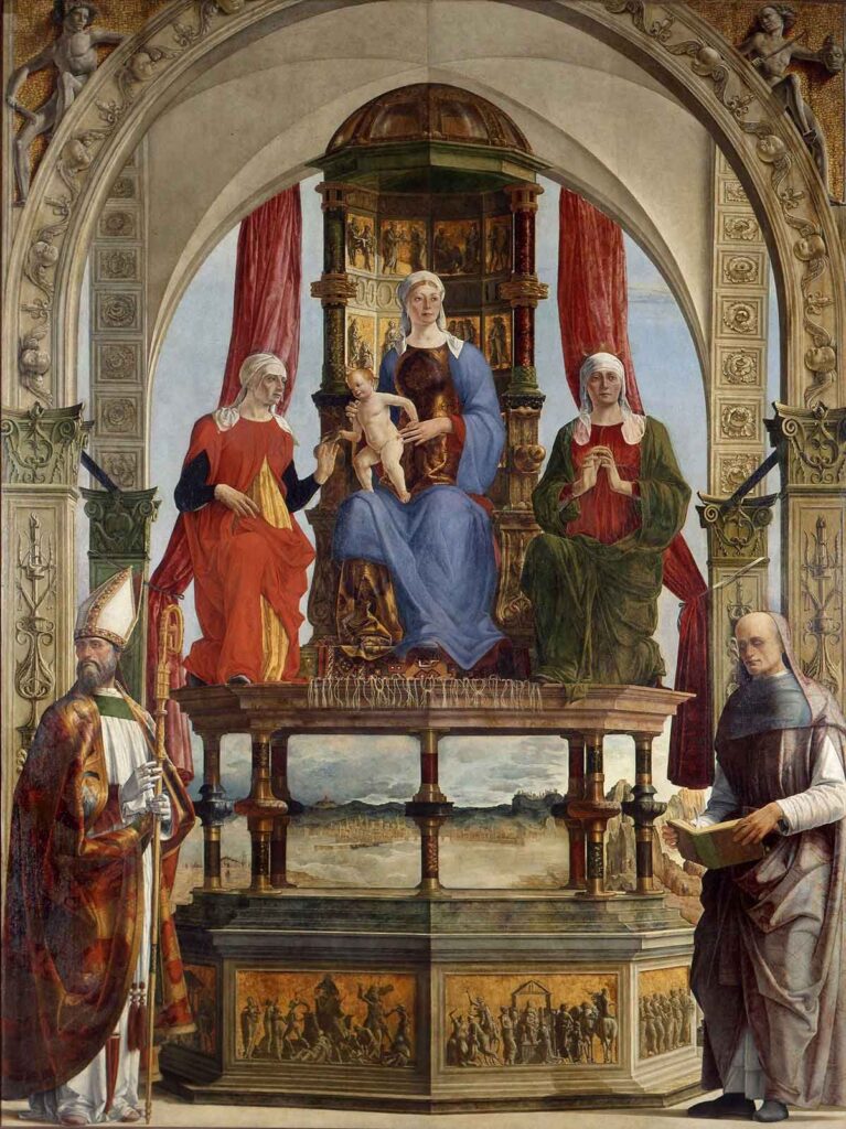 Vergine in trono col Bambino, i santi Anna, Elisabetta, Agostino e il beato Pietro degli Onesti