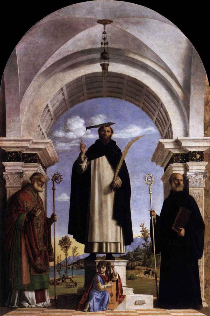 San Pietro martire con i Santi Nicola di Bari e Benedetto