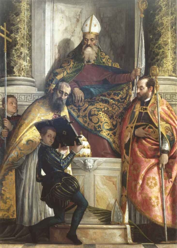 Sant&#8217;Antonio abate tra i Santi Cornelio e Cipriano