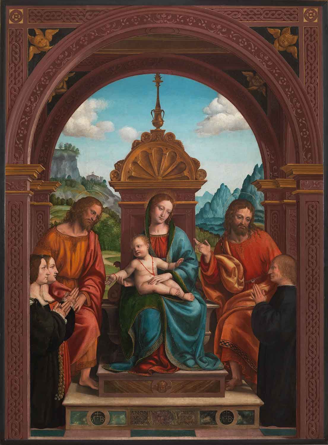 Madonna con il Bambino, i santi Giacomo e Filippo e la famiglia di Antonio Busti"