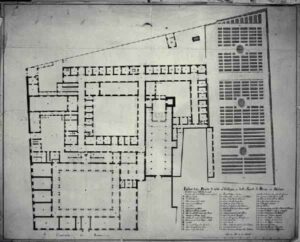 General plan of the Convent and College of the Jesuits, F.M. Richini, before 1628, Biblioteca Trivulziana, Milan