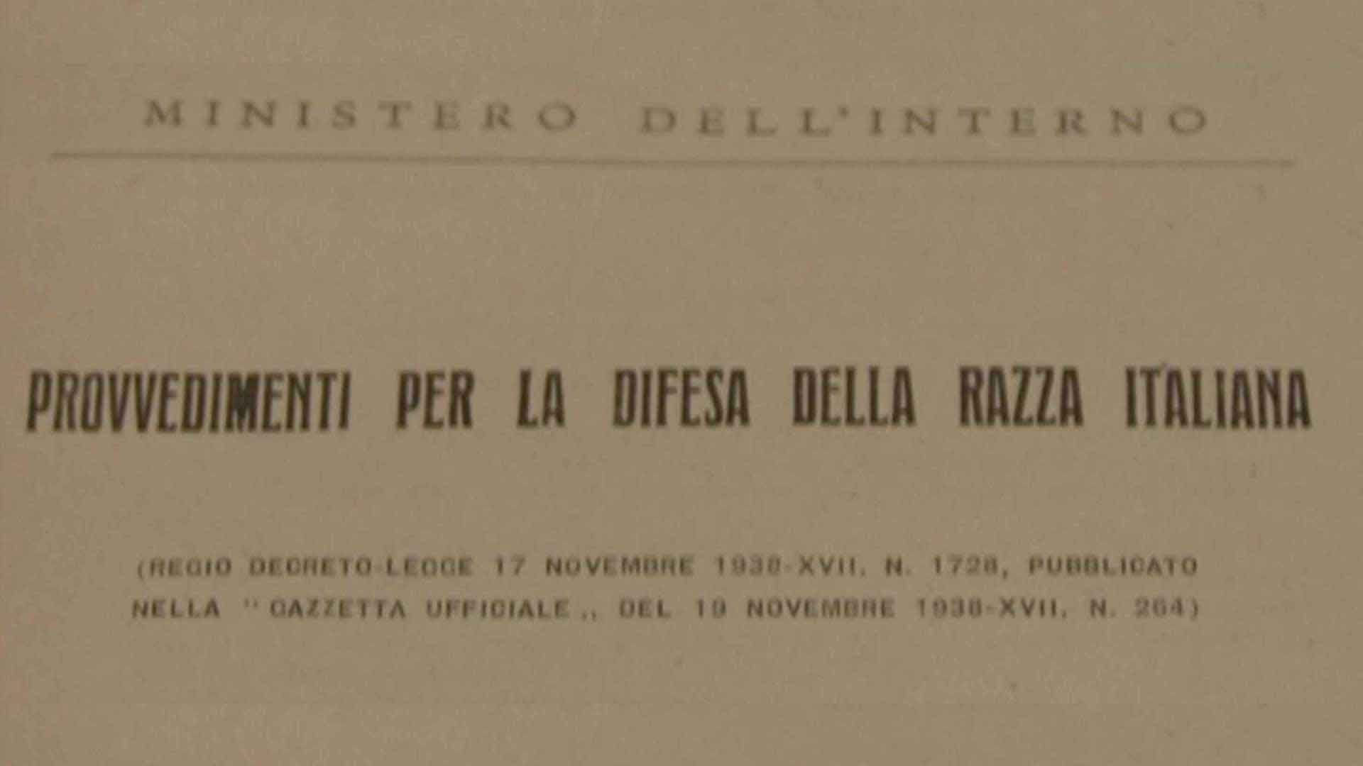 Provvedimenti per la difesa della razza italiana