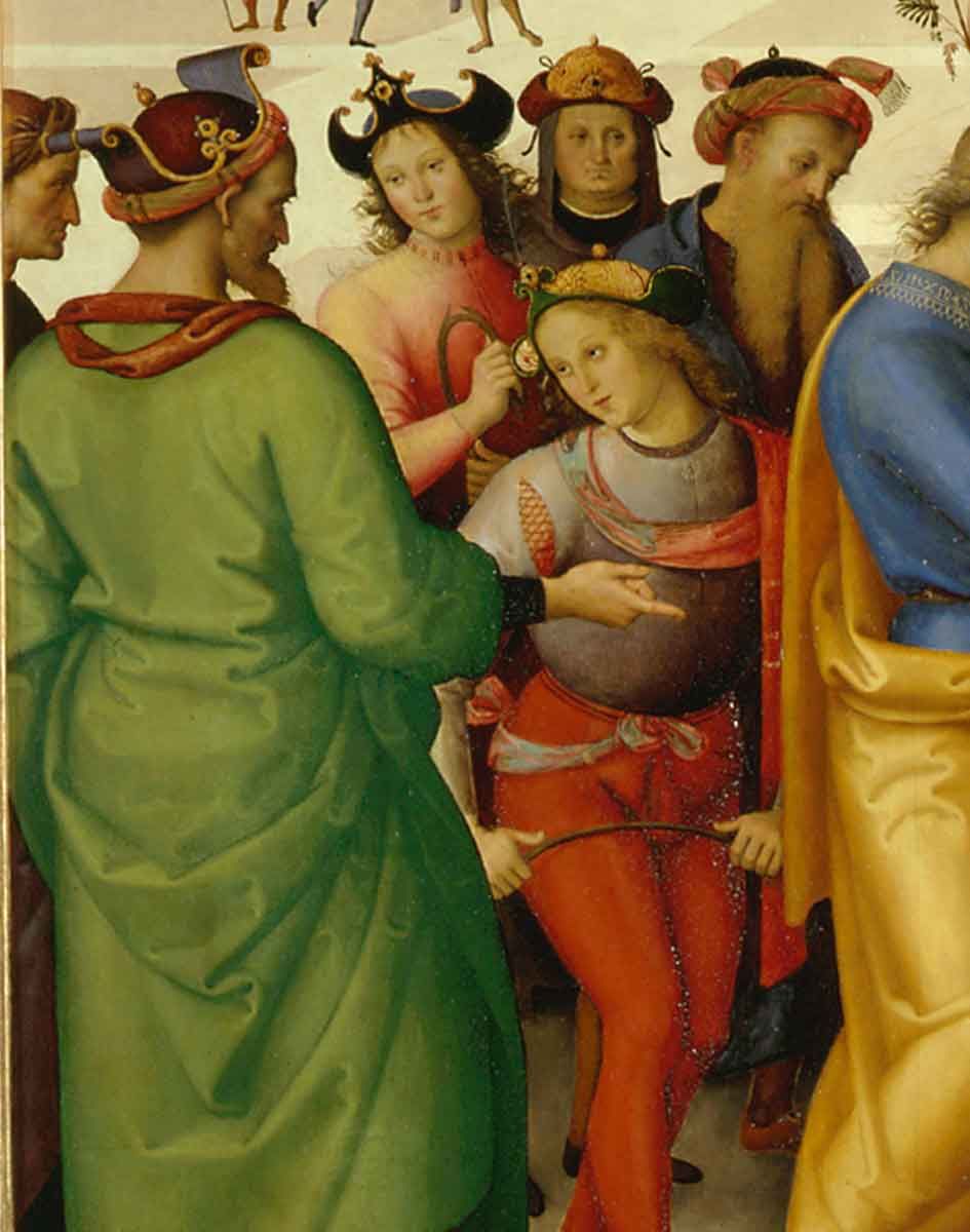 Perugino, The Marriage of the Virgin, detail