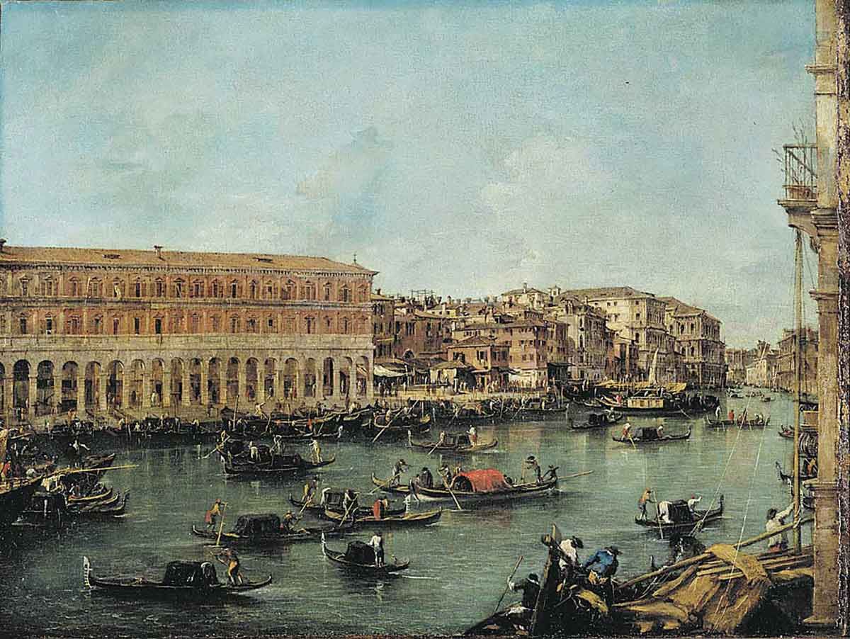 View of the Grand Canal with the Fabbriche Nuove di Rialto