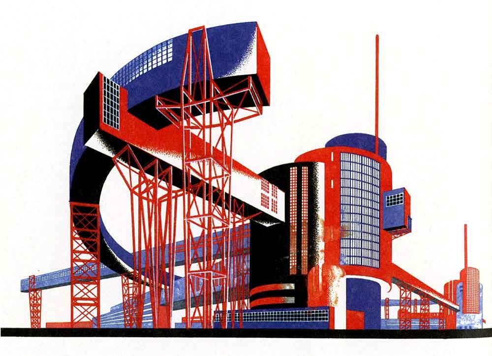 Constructivist experiments by Iakov Chernikhov, 1925-32