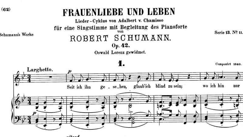 Robert Schumann, <em>Frauenliebe und Leben, op.42</em> | Spartiti